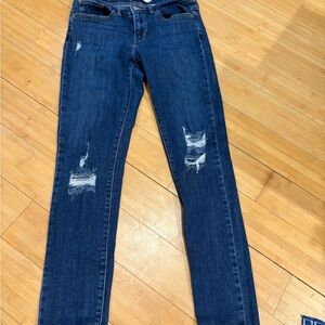Levi's Blue Skinny Jeans with Distressed Details